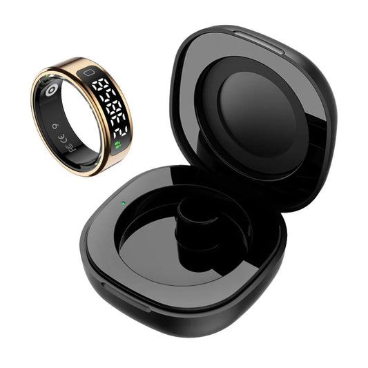 Smart Ring Health Ring with Heart Rate Blood Oxygen Sleep Monitoring Fitness Tracker Ring with Display Screen for Women&Men