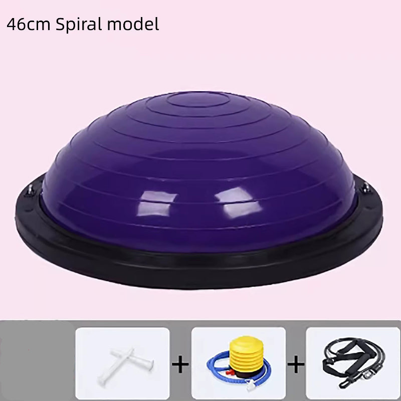 Factory Direct Sale High Quality Customized 58Cm Explosion Proof Thickened Fitness Half Pilates Balance Half Yoga Ball