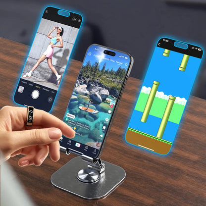 Smart Ring Health Ring with Heart Rate Blood Oxygen Sleep Monitoring Fitness Tracker Ring with Display Screen for Women&Men