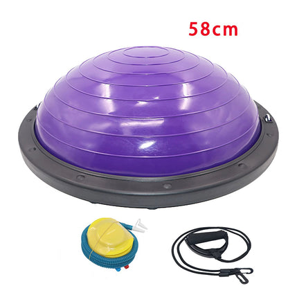 Factory Direct Sale High Quality Customized 58Cm Explosion Proof Thickened Fitness Half Pilates Balance Half Yoga Ball