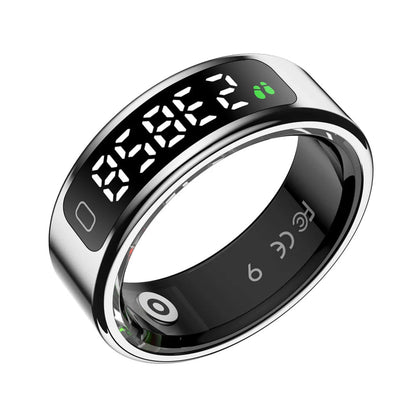 Smart Ring Health Ring with Heart Rate Blood Oxygen Sleep Monitoring Fitness Tracker Ring with Display Screen for Women&Men