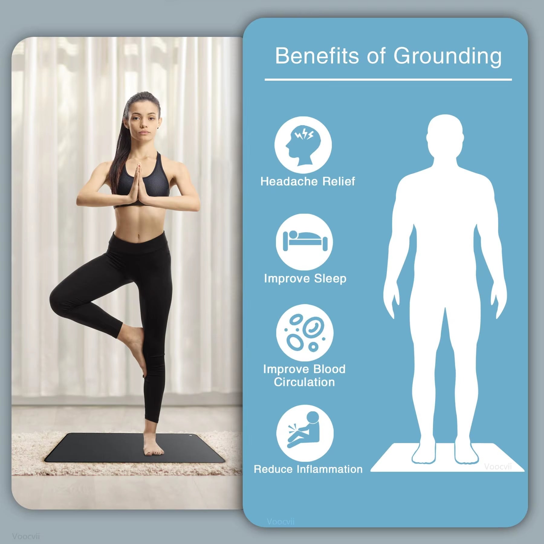 Earthing Mat Groundingmat Multi-Size Grounding Yoga Mat Grounding Gas Small Size Floor Mat Anti-Static